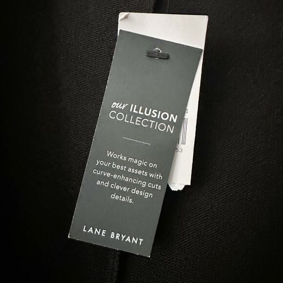 Lane Bryant Black Faux Wrap Pull Over Side Tie Sweater Plus Size 30/32 New - Picture 6 of 14